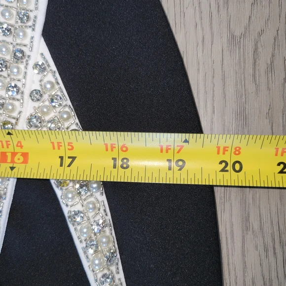 NWT Anthropologie/ Blithe LA Maxi Black Wedding Formal Embellish Dress Sz Medium - Picture 14 of 15